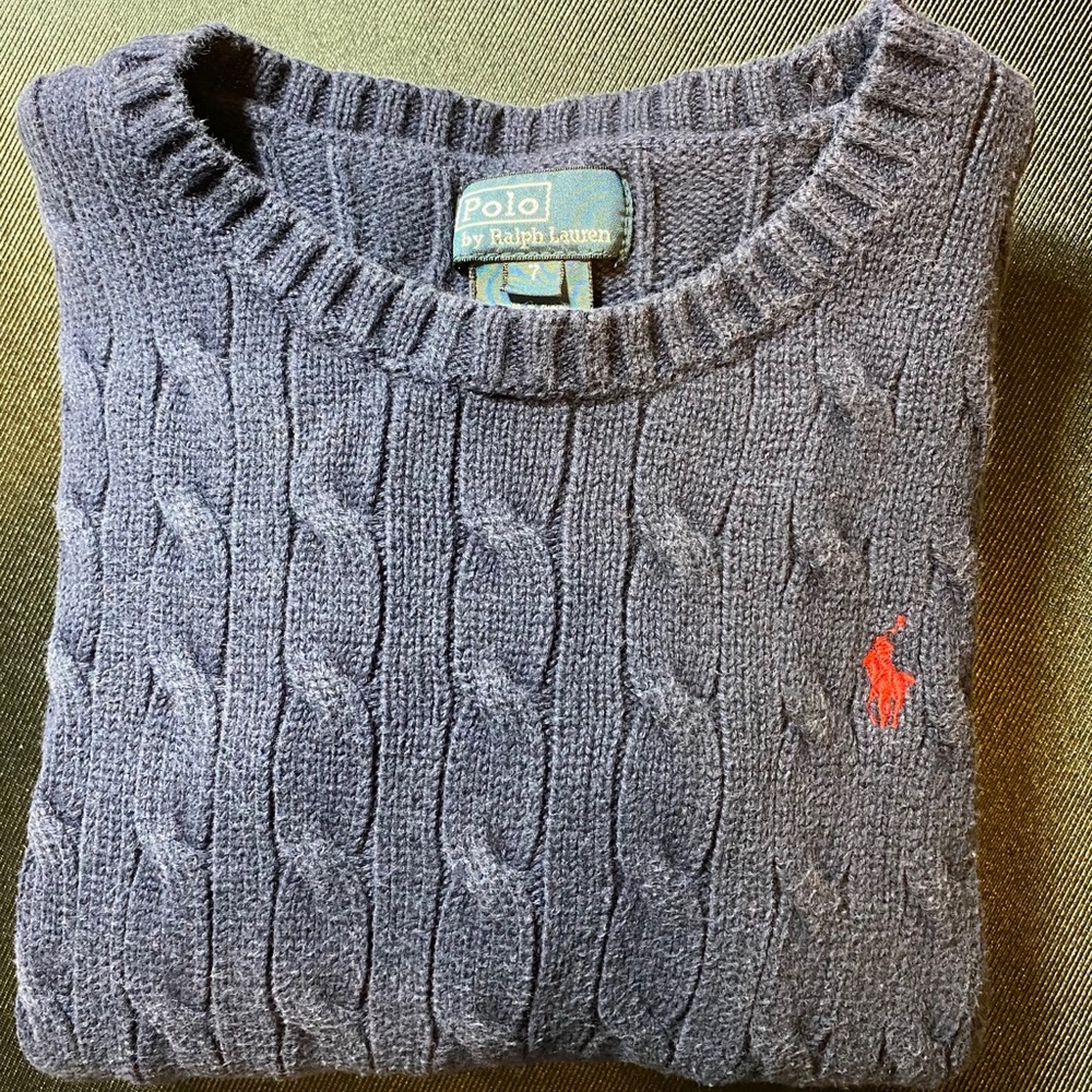 Ralph Lauren classic navy sweater boys size 7